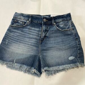 Denim Frayed Hem Women's Shorts
